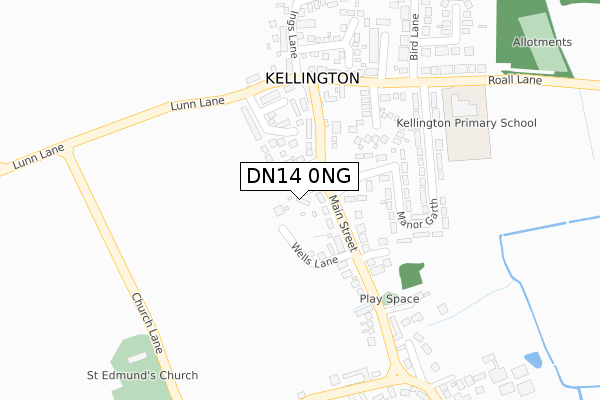 DN14 0NG map - large scale - OS Open Zoomstack (Ordnance Survey)