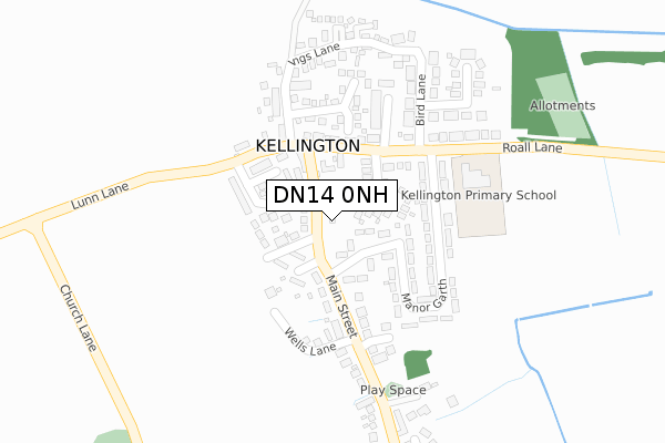 DN14 0NH map - large scale - OS Open Zoomstack (Ordnance Survey)