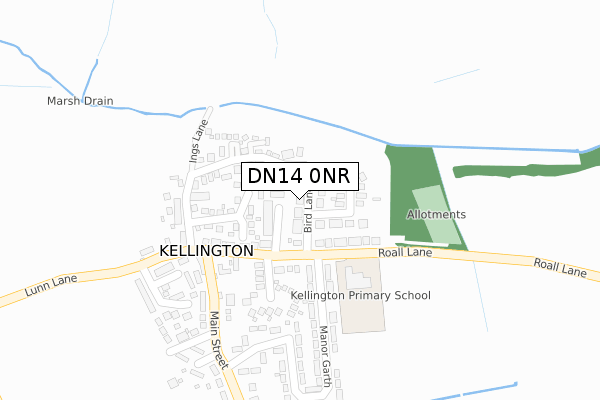 DN14 0NR map - large scale - OS Open Zoomstack (Ordnance Survey)