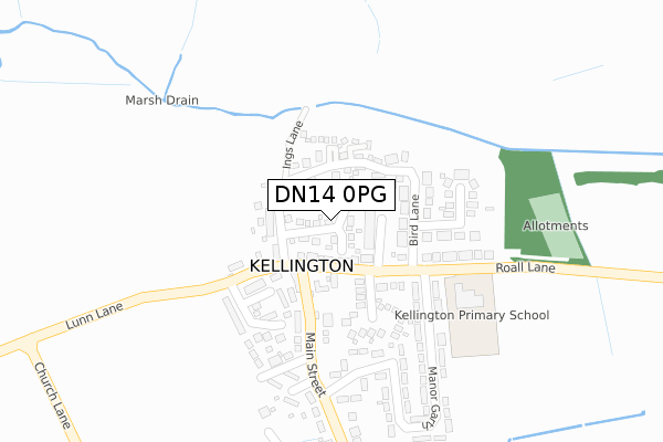 DN14 0PG map - large scale - OS Open Zoomstack (Ordnance Survey)