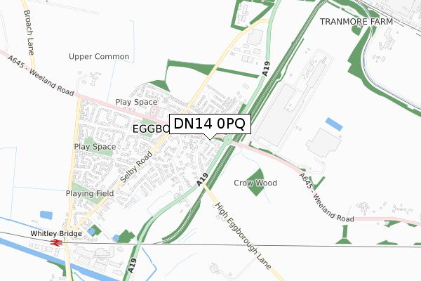 DN14 0PQ map - small scale - OS Open Zoomstack (Ordnance Survey)