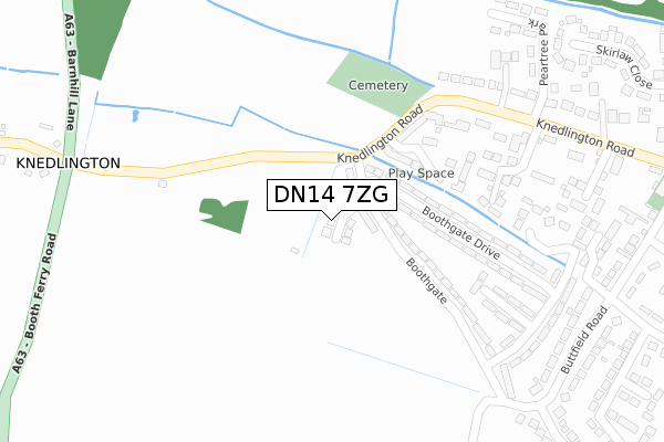 DN14 7ZG map - large scale - OS Open Zoomstack (Ordnance Survey)