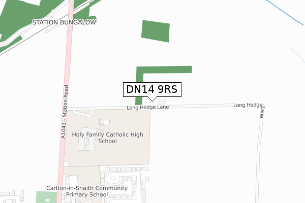 DN14 9RS map - large scale - OS Open Zoomstack (Ordnance Survey)