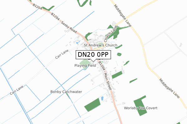 DN20 0PP map - small scale - OS Open Zoomstack (Ordnance Survey)