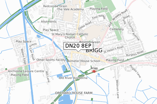 DN20 8EP map - small scale - OS Open Zoomstack (Ordnance Survey)