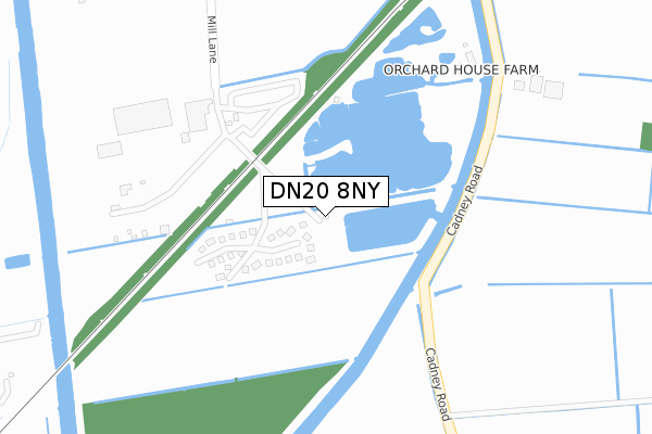 DN20 8NY map - large scale - OS Open Zoomstack (Ordnance Survey)