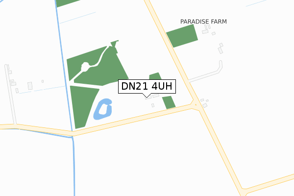 DN21 4UH map - large scale - OS Open Zoomstack (Ordnance Survey)