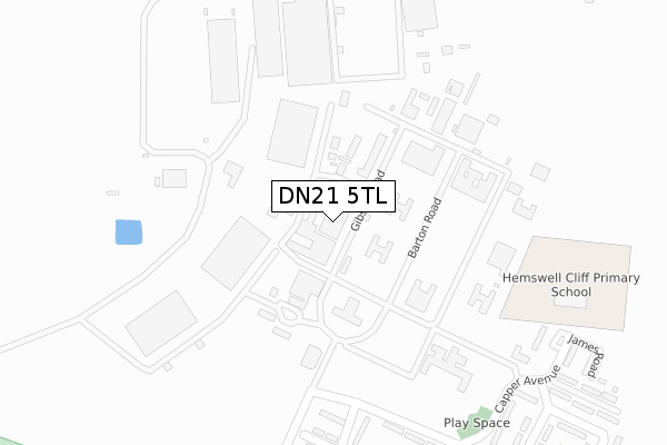 DN21 5TL map - large scale - OS Open Zoomstack (Ordnance Survey)