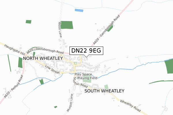 DN22 9EG map - small scale - OS Open Zoomstack (Ordnance Survey)