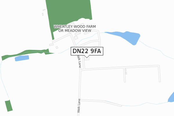 DN22 9FA map - large scale - OS Open Zoomstack (Ordnance Survey)