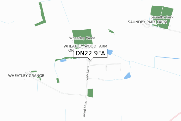 DN22 9FA map - small scale - OS Open Zoomstack (Ordnance Survey)