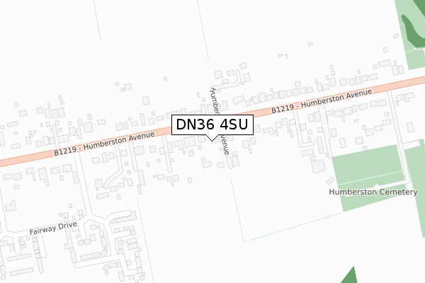 DN36 4SU map - large scale - OS Open Zoomstack (Ordnance Survey)