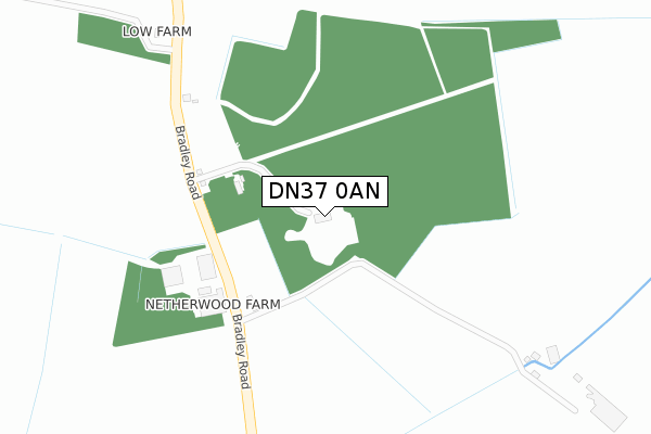 DN37 0AN map - large scale - OS Open Zoomstack (Ordnance Survey)