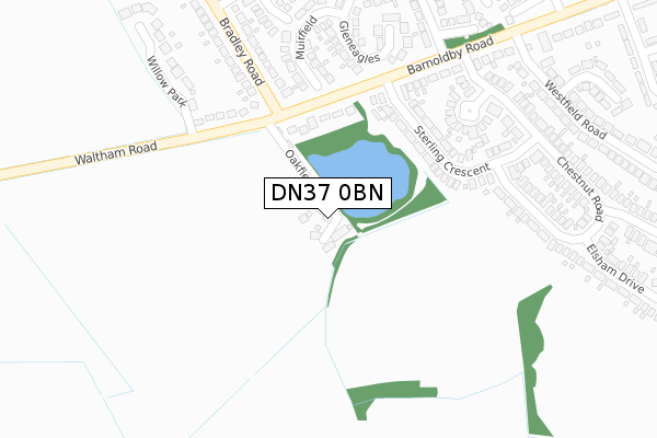 DN37 0BN map - large scale - OS Open Zoomstack (Ordnance Survey)