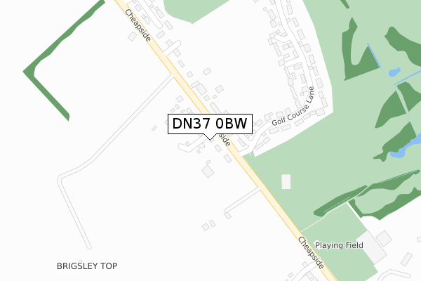 DN37 0BW map - large scale - OS Open Zoomstack (Ordnance Survey)