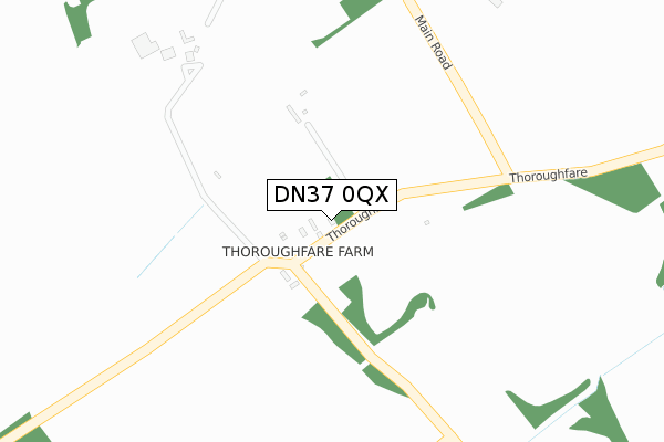 DN37 0QX map - large scale - OS Open Zoomstack (Ordnance Survey)