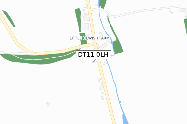 DT11 0LH map - large scale - OS Open Zoomstack (Ordnance Survey)