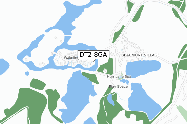 DT2 8GA map - large scale - OS Open Zoomstack (Ordnance Survey)