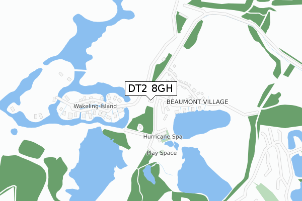 DT2 8GH map - large scale - OS Open Zoomstack (Ordnance Survey)