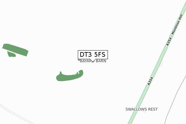 DT3 5FS map - large scale - OS Open Zoomstack (Ordnance Survey)