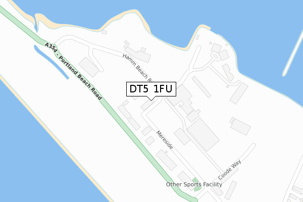 DT5 1FU map - large scale - OS Open Zoomstack (Ordnance Survey)