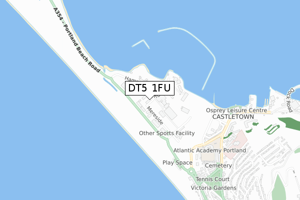 DT5 1FU map - small scale - OS Open Zoomstack (Ordnance Survey)