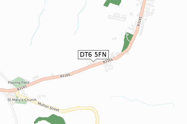 DT6 5FN map - large scale - OS Open Zoomstack (Ordnance Survey)