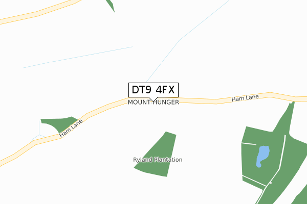 DT9 4FX map - large scale - OS Open Zoomstack (Ordnance Survey)