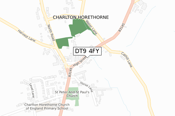 DT9 4FY map - large scale - OS Open Zoomstack (Ordnance Survey)