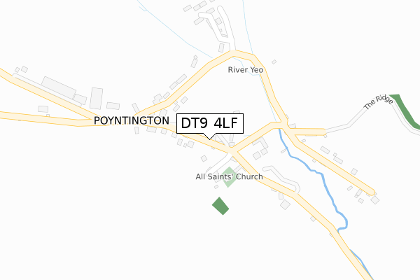 DT9 4LF map - large scale - OS Open Zoomstack (Ordnance Survey)