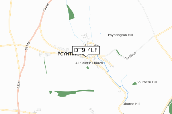 DT9 4LF map - small scale - OS Open Zoomstack (Ordnance Survey)