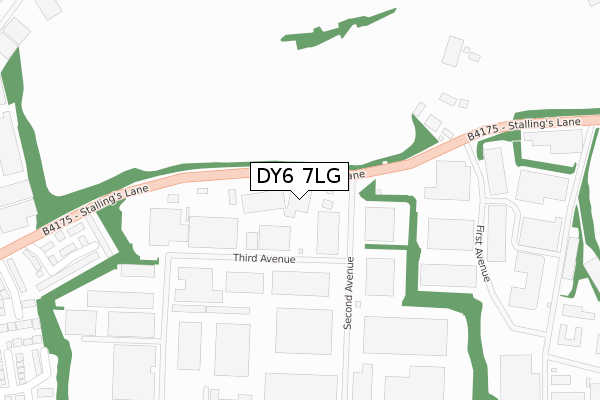 DY6 7LG map - large scale - OS Open Zoomstack (Ordnance Survey)