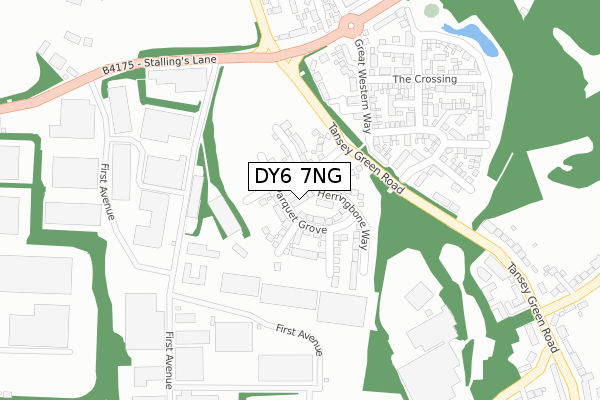 DY6 7NG map - large scale - OS Open Zoomstack (Ordnance Survey)