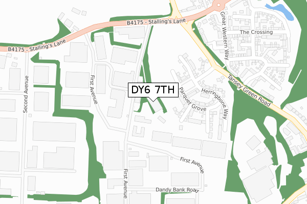 DY6 7TH map - large scale - OS Open Zoomstack (Ordnance Survey)