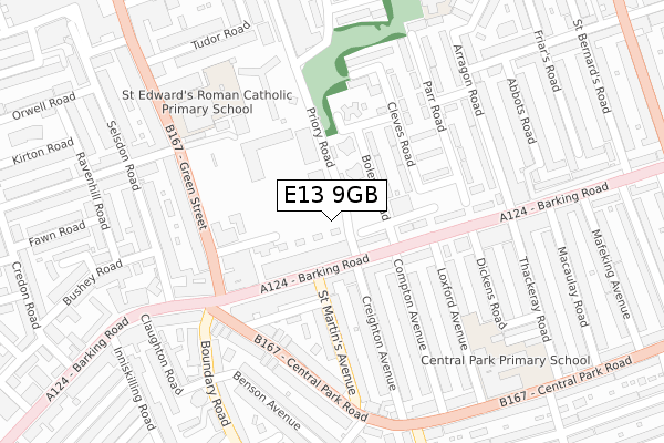 E13 9GB map - large scale - OS Open Zoomstack (Ordnance Survey)