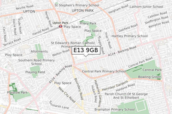 E13 9GB map - small scale - OS Open Zoomstack (Ordnance Survey)