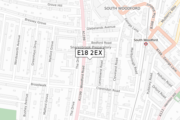 E18 2EX map - large scale - OS Open Zoomstack (Ordnance Survey)