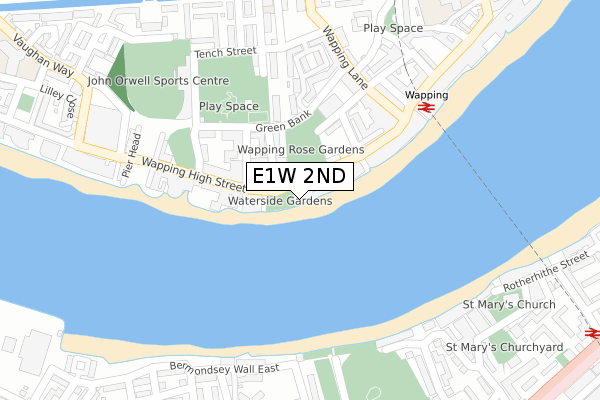 E1W 2ND map - large scale - OS Open Zoomstack (Ordnance Survey)