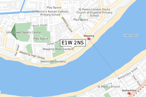 E1W 2NS map - large scale - OS Open Zoomstack (Ordnance Survey)