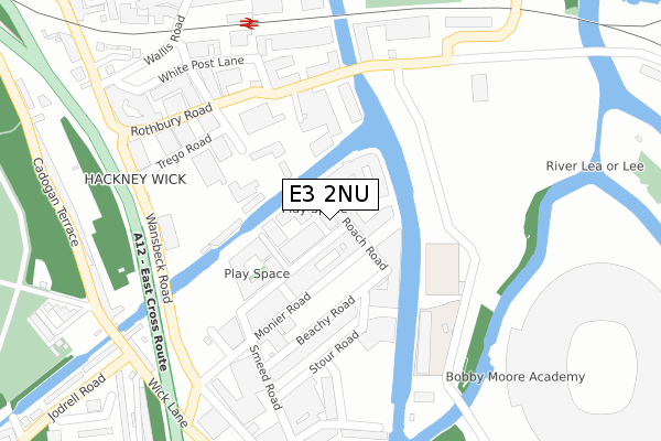 E3 2NU map - large scale - OS Open Zoomstack (Ordnance Survey)