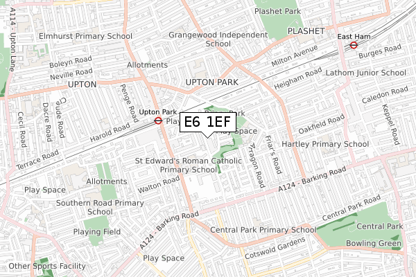 E6 1EF map - small scale - OS Open Zoomstack (Ordnance Survey)