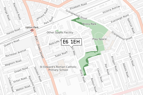 E6 1EH map - large scale - OS Open Zoomstack (Ordnance Survey)