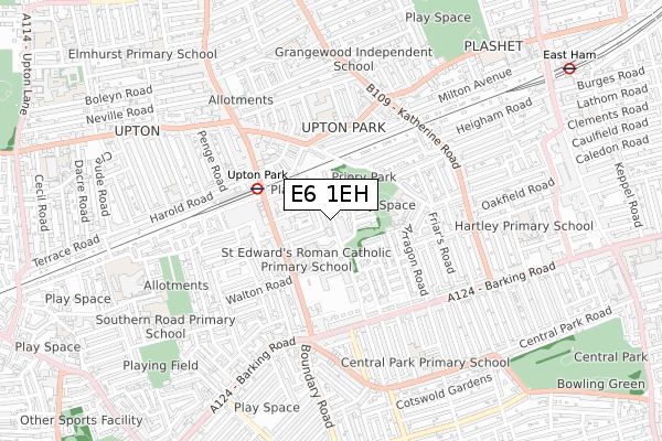 E6 1EH map - small scale - OS Open Zoomstack (Ordnance Survey)