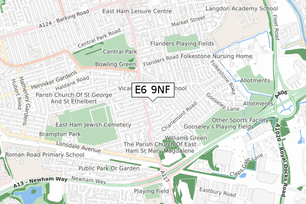 E6 9NF map - small scale - OS Open Zoomstack (Ordnance Survey)