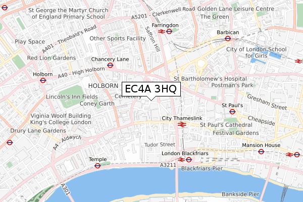 EC4A 3HQ map - small scale - OS Open Zoomstack (Ordnance Survey)