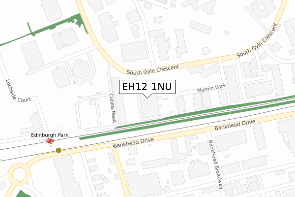 EH12 1NU map - large scale - OS Open Zoomstack (Ordnance Survey)