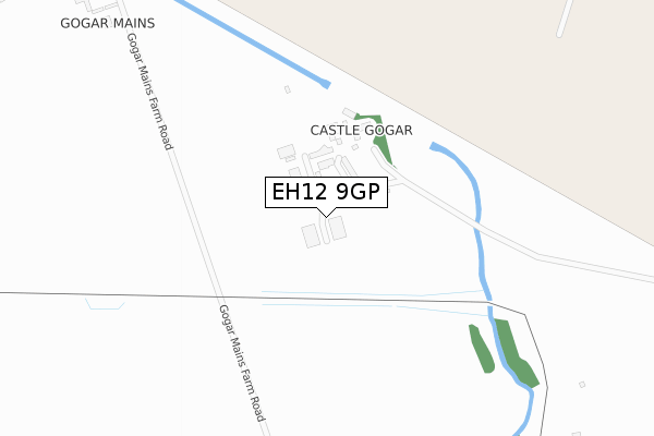 EH12 9GP map - large scale - OS Open Zoomstack (Ordnance Survey)