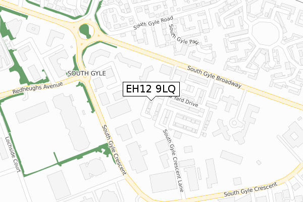 EH12 9LQ map - large scale - OS Open Zoomstack (Ordnance Survey)