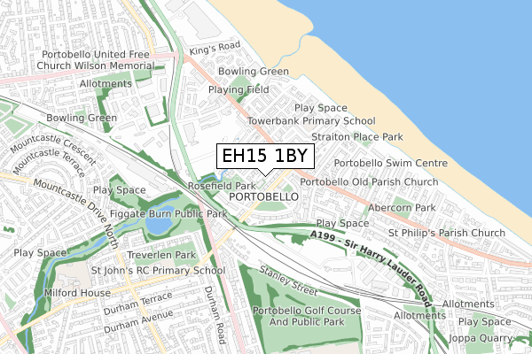 EH15 1BY map - small scale - OS Open Zoomstack (Ordnance Survey)