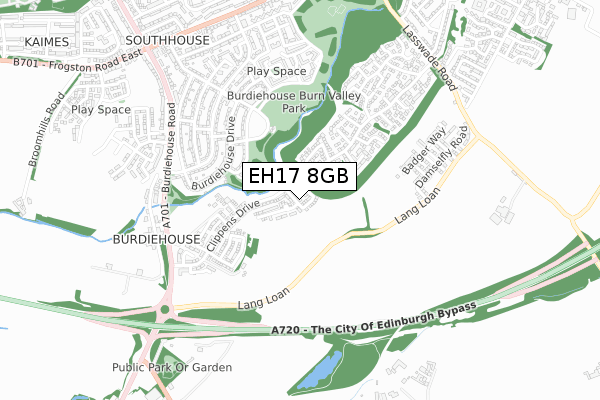 EH17 8GB map - small scale - OS Open Zoomstack (Ordnance Survey)